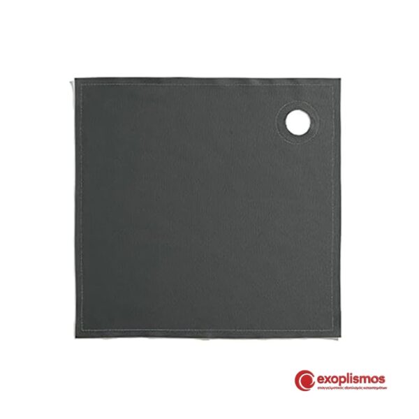 Πετσέτα Μπουκαλιών/Σαμπάνιας 40×40εκ. Γκρι Με Λευκή Ρίγα Βαμβακερή Με Τρύπα 12τμχ