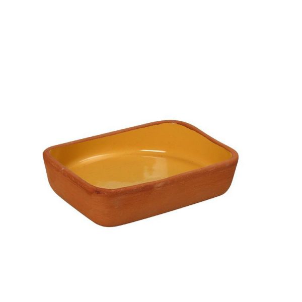 Πυρίμαχο Σκεύος 16.5x12x4.5cm Κίτρινο Ορθογώνιο Μπολ Terracotta Yellow