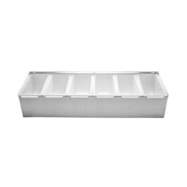 Σετ Δοχεία Γαρνιτούρας 6 Θέσεων Πλαστικό PP Inox SN5406P 1724