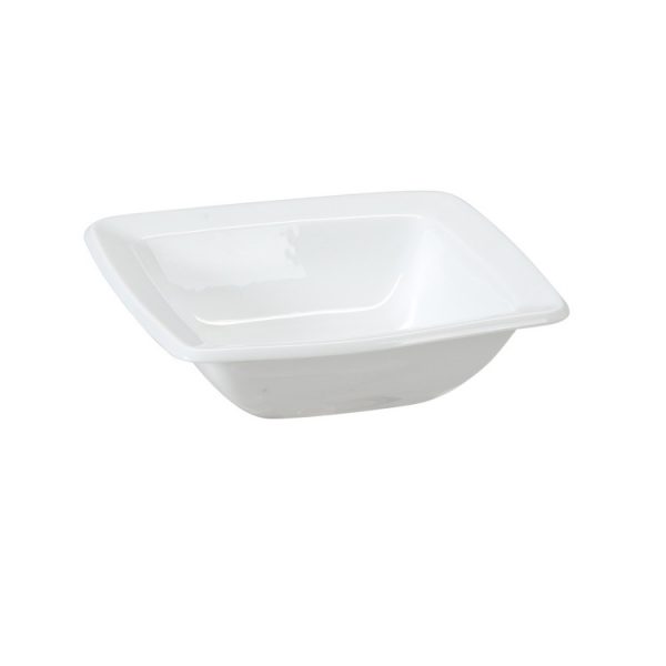 Σαλατιέρα Τετράγωνη 15.5x15.5x4.5cm Πορσελάνη Λευκή