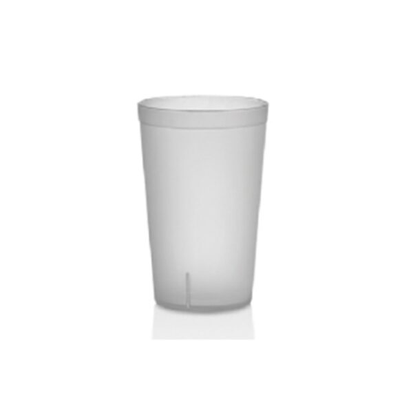 Ποτήρι Σωλήνας 350ml 7,3xΥ11,5εκ. Πλαστικό PP Πισίνας Frosted