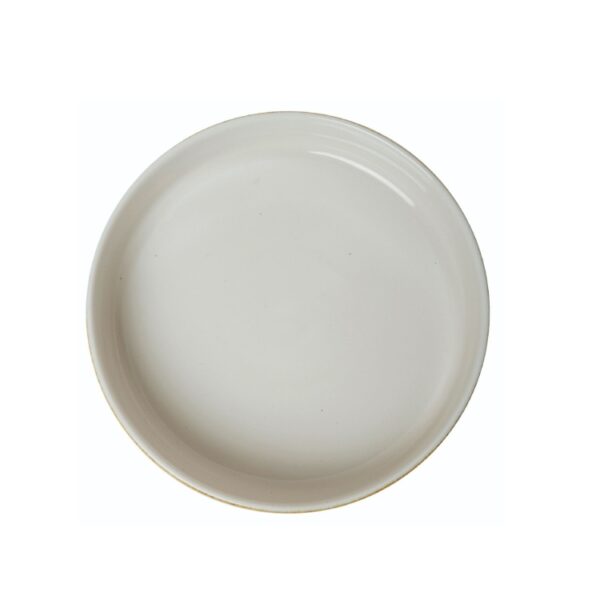 Σαλατιέρα Επίπεδη Δ20xΥ4εκ. Πορσελάνη Μπεζ Ivory