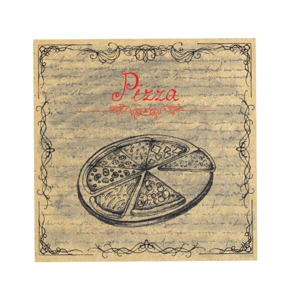 Κουτί Πίτσας 24x24xΥ4εκ. Microwelle Kraft Τυπωμένο 100τμχ/Πακ