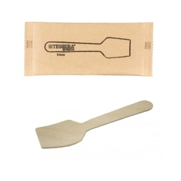 Κουτάλι Ξύλινο 9,5εκ. Φτυαράκι Συσκευασμένο 1/1 100τμχ.