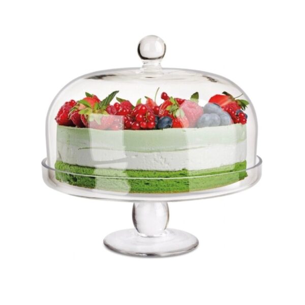 Τουρτιέρα Βιτρίνα 25εκ. Γυάλινη Με Καπάκι