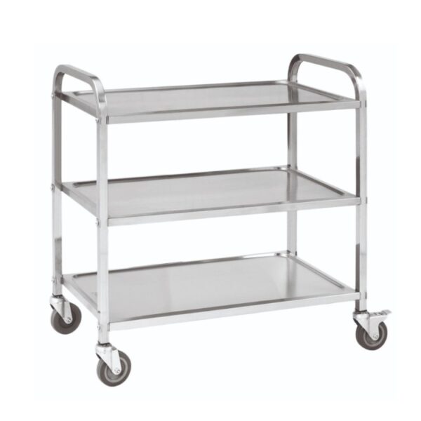 Τρόλεϊ Μεταφοράς Με 3 Ράφια Inox - 89εκ