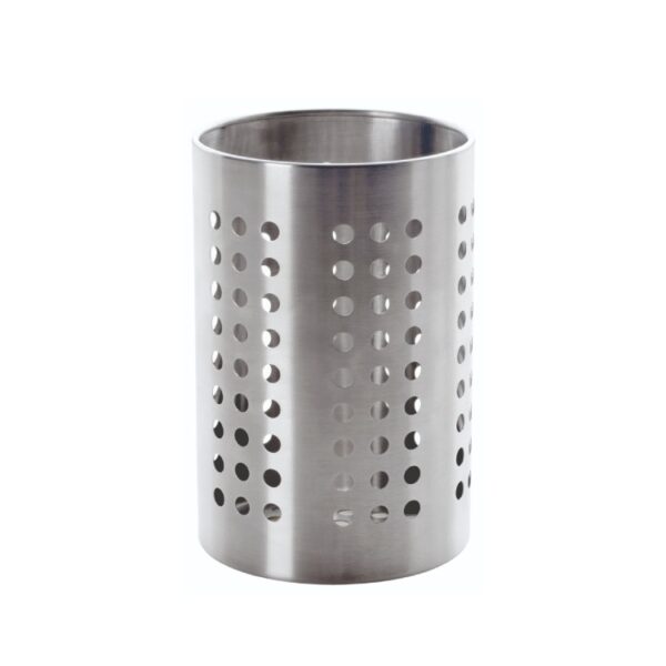 Κουταλοθήκη Κυλινδρική Δ12xΥ14εκ. Διάτρητη Inox