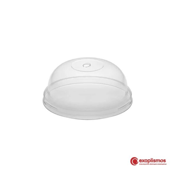 Καπάκι Pet 9εκ. Πομπέ Θολωτό Μικρή Τρύπα Διάφανο 100τμχ/πακ