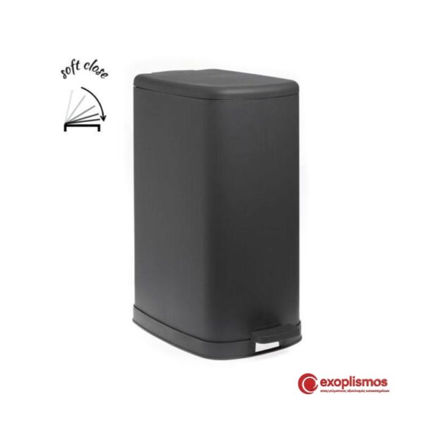 Κάδος Κουζίνας 30L Secret Με Πεντάλ Πλαστικός Γκρι Soft Close