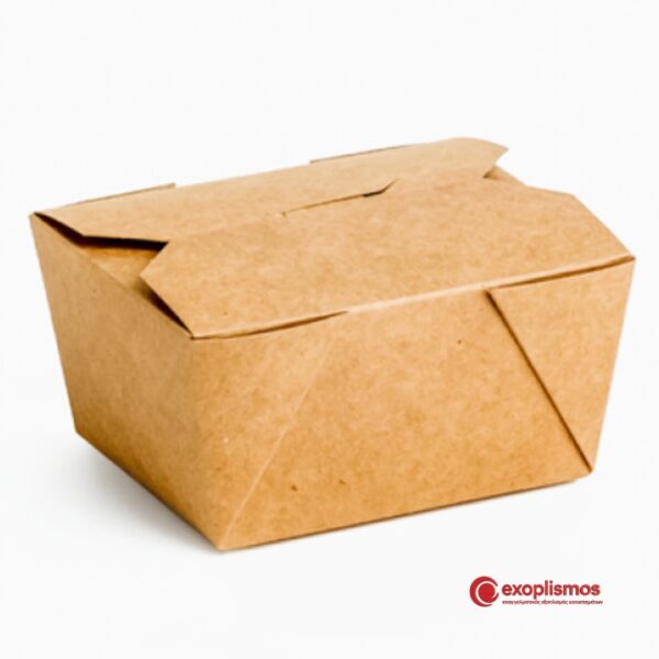 Σκεύος Φαγητού Κραφτ Φάκελος 800ml 11x9xY6,5εκ. Παρ/μο Χάρτινο 50τμχ.