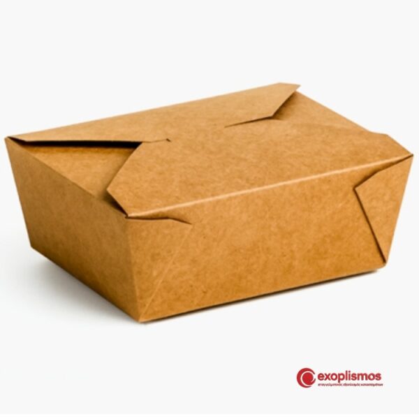 Σκεύος Φαγητού Κραφτ Φάκελος 1400ml 15,3x12xY6εκ. Παρ/μο Χάρτινο 50τμχ.