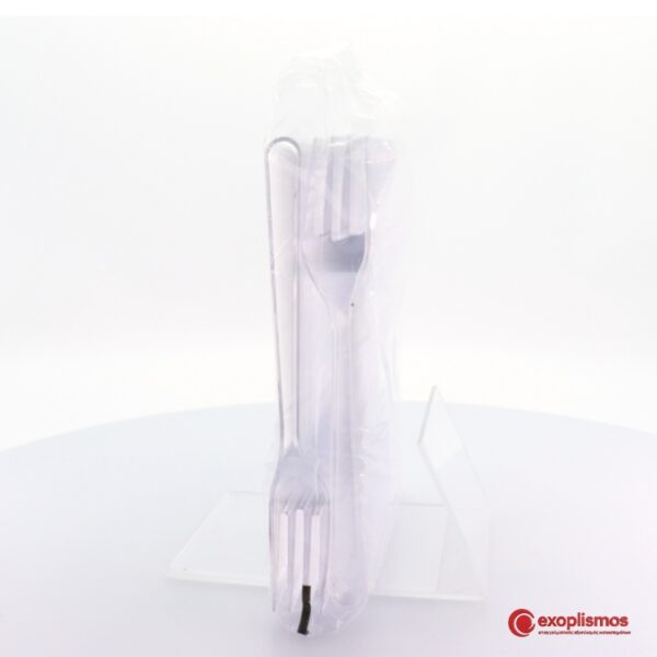 Πιρούνια Πλαστικά Διάφανα Επαν/μενα Βιοδιασπώμενα Πακ/100τμχ.