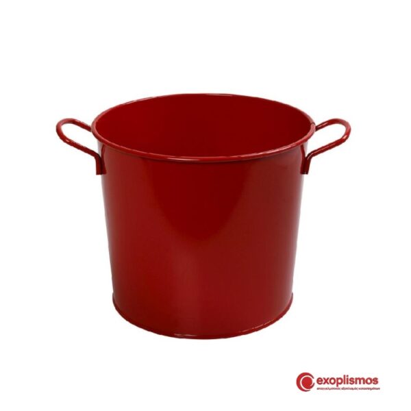 Σαμπανιέρα Μεταλλική 27x22xΥ19εκ. Κόκκινη Με Λαβές