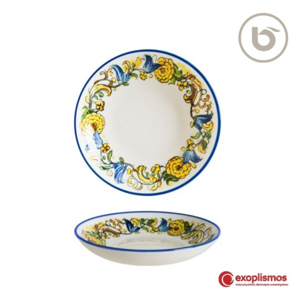 Μπολ Πορσελάνης 400ml 16εκ. Λευκό/Μπλε Albufera Bonna