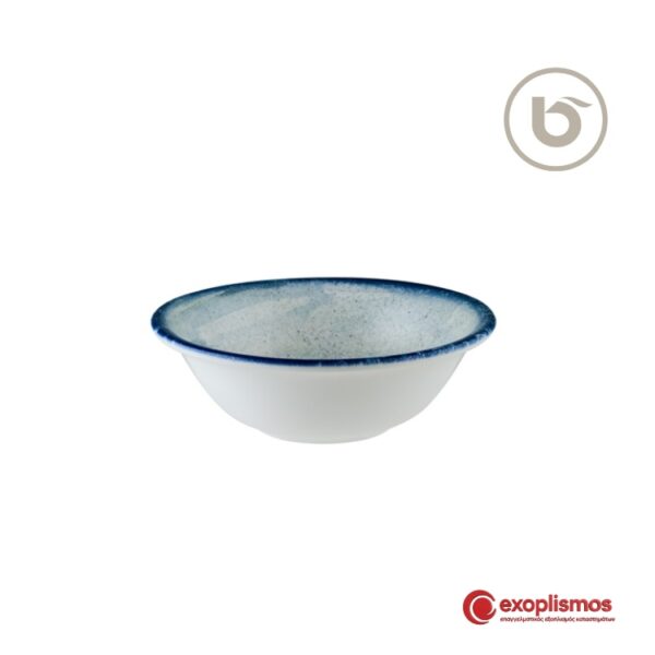 Μπολ Πορσελάνης 400ml 16εκ. Λευκό/Μπλε Harena Bonna
