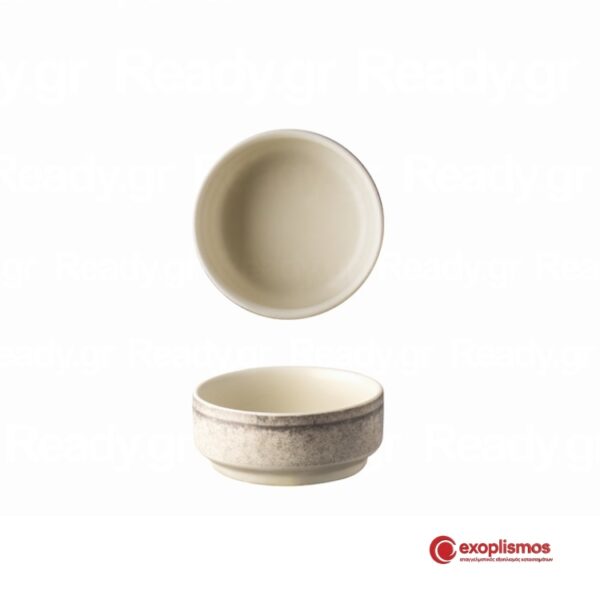 Μπολ Πορσελάνης 6,5εκ. Στοιβαζόμενο Γκρι Ματ Future Lukanda