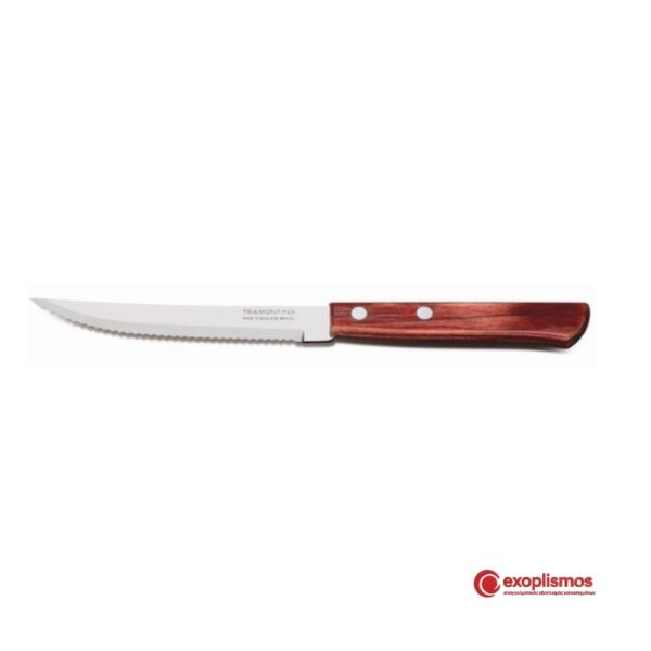 Μαχαίρι Κρέατος 12,5εκ. Οδοντωτό Tramontina Με Ξύλινη Λαβή Polywood