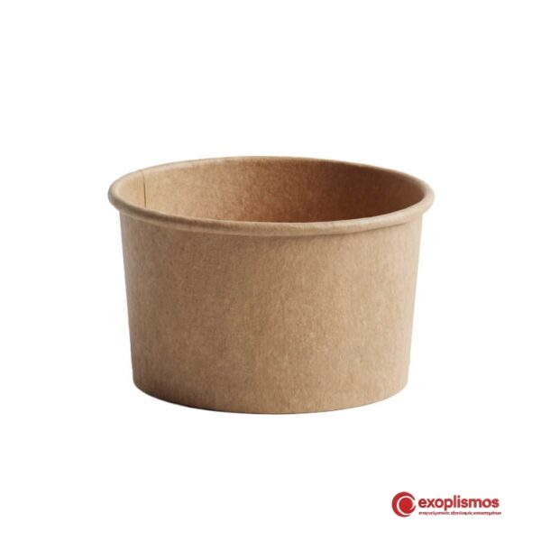 Κύπελλο Παγωτού Χάρτινο Kraft 50τμχ/Πακ