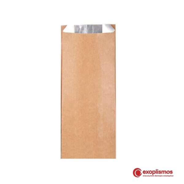 Χαρτοσακούλα Kraft 10xΥ28εκ. Καφέ+Αλουμίνιο Ατύπωτη 10kg