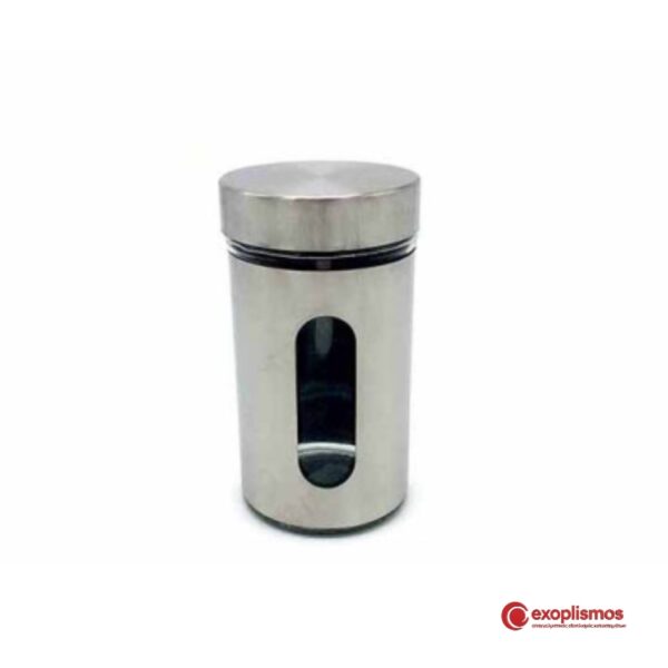 Βάζο Como 8,5xΥ15,5εκ. Μεγάλο Γυάλινο Inox