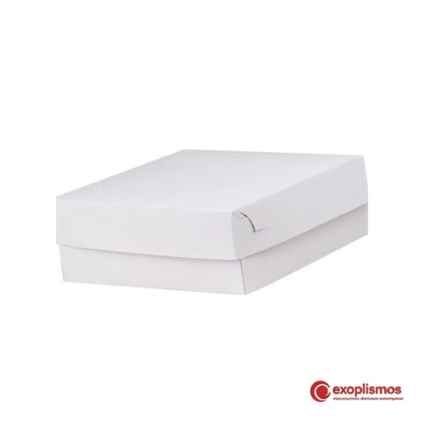 Κουτί Ζαχαροπλαστείου No10 22x22xY8εκ. Λευκό 10kg