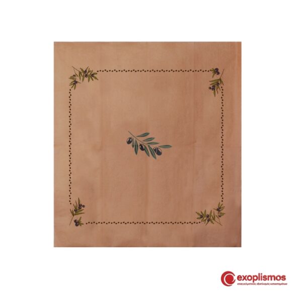 Τραπεζομάντηλο Εστιατορίου 130x100εκ. Ελιά Καφέ Κραφτ Πακ/150τμχ