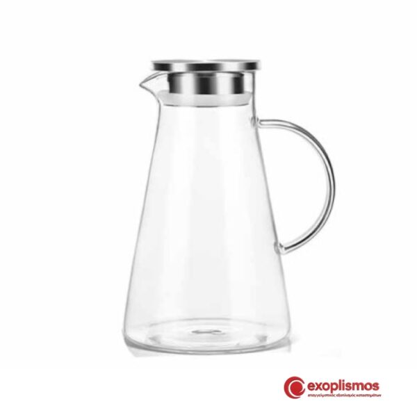 Κανάτα Γυάλινη 1800ml 8,6xΥ22,9εκ. Κωνική Δύσθραυστη Borosilicate
