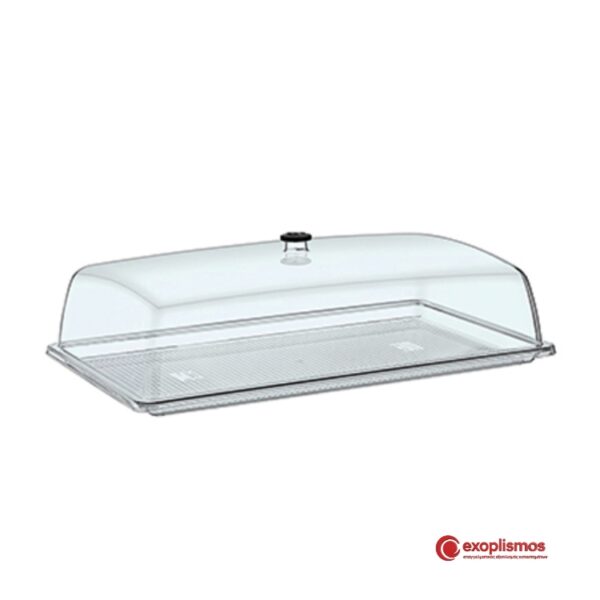 Βιτρίνα Διάφανη 53x32,5xY15εκ Δίσκος 1/1 Με Καπάκι Πλαστικό PC