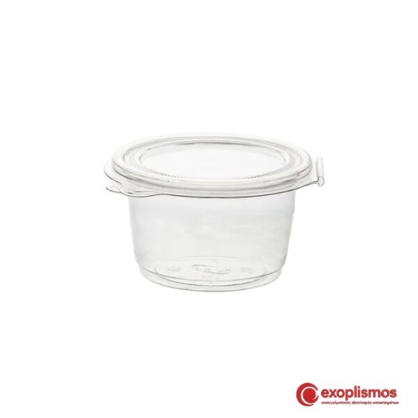 Κύπελλο Σωσάκι Pet 4oz 120ml Διαφανές Με Ενσωματωμένο Καπάκι 50τμχ/Πακ