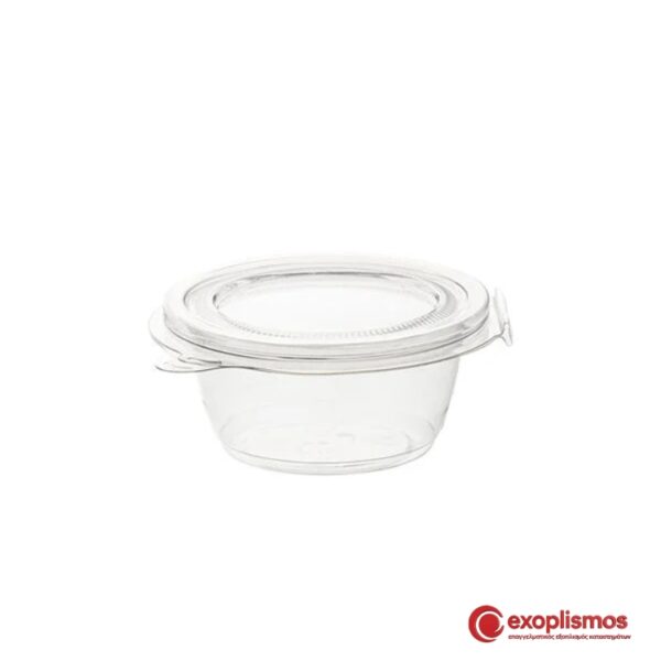 Κύπελλο Σωσάκι Pet 2oz 60ml Διαφανές Με Ενσωματωμένο Καπάκι 50τμχ/Πακ