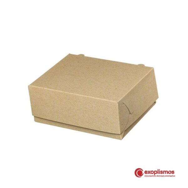 Κουτί Χάρτινο Ψητοπωλείου Z8 17x13,5xΥ5,5εκ. Κραφτ Πατάτα Διπλή 10kg/Πακ