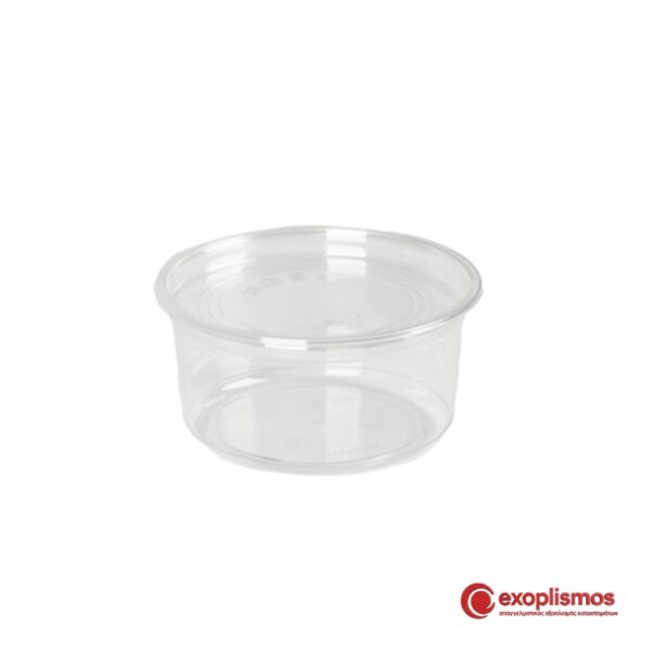 Μπολ Σκληρό Σκεύος Φαγητού Pet 12oz 360ml Δ11,7εκ. Διαφανές Με Καπάκι 25τμχ/Πακ