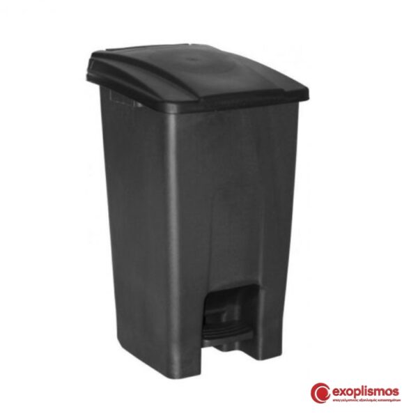 Κάδος Πεντάλ 100L 60x51xΥ82εκ. Πλαστικός Μαύρος